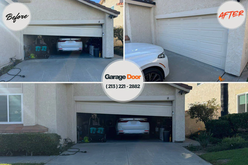 Before and after: garage door repair Reiffton, PA